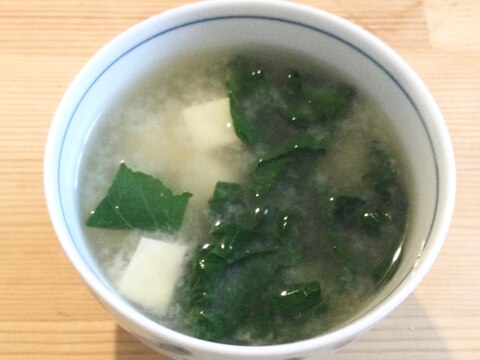 小松菜と豆腐の味噌汁♪